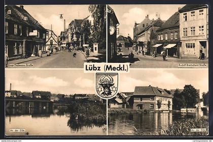 AK Lübz, Ernst-Thälmann-Strasse, Rudolf-Breitscheid-Strasse, Eldepartien