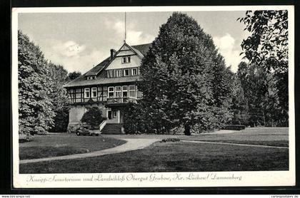 AK Grabow /Kr. Lüchow /Dannenberg, Kneipp-Sanatorium und Landschloss Obergut Grabow