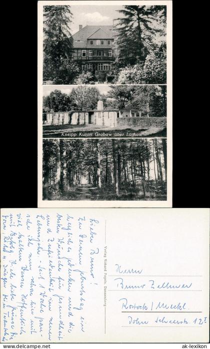 Ansichtskarte Grabow-Lüchow (Wendland) 3 Bild. Stadtansichten, Haus 1965