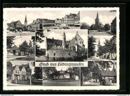 AK Lüdinghausen, Teilansichten der Stadt