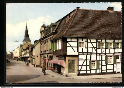 AK Lünen i. W., Langestrasse mit Kirchturm