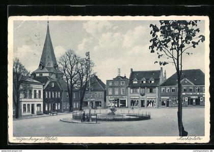 AK Lütjenburg i. Holst., Partie am Marktplatz