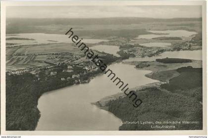 Lychen - Fliegeraufnahme - Foto-AK 30er Jahre - Verlag Ernst Schulz Buchhandlung Lychen