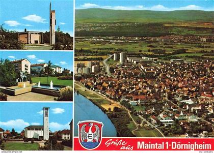 Doernigheim Maintal Kirchen Brunnen Fliegeraufnahme