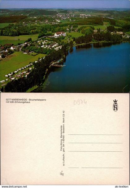 Ansichtskarte Marienheide Luftbild Erholungshaus Bruchertalsperre 1978