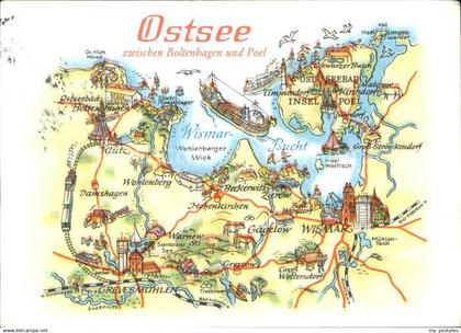 Boltenhagen Ostseebad Landkarte Ostsee zwischen Boltenhagen und Poel