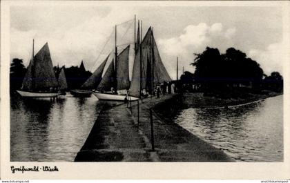 CPA Wieck Eldena Greifswald, Segelboote