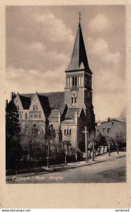 Eggesin i. Pom. Kirche Postkarte AK 1944