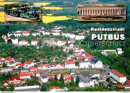 Putbus Ruegen Fliegeraufnahme Baederbahn Hotel Badehaus Goor