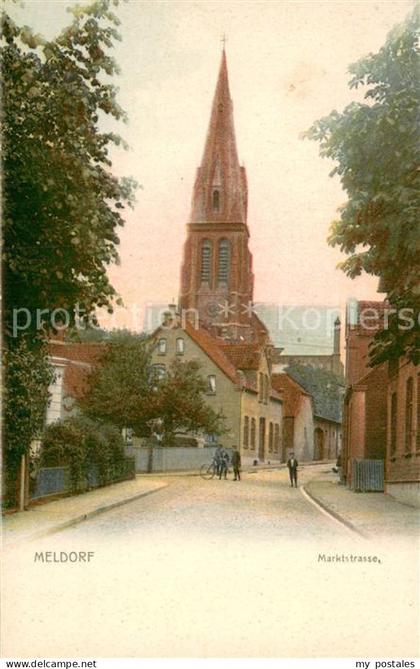 Meldorf Marktstrasse Blick zur Kirche