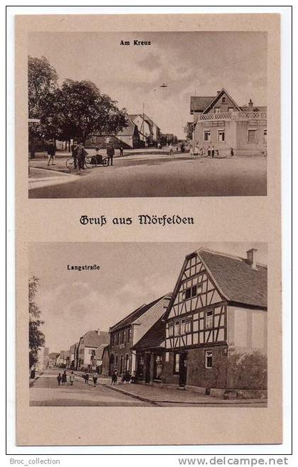 Gruss aus Mörfelden (Mörfelden-Walldorf), Am Kreuz, Langtrasse, M. Cohn L46718