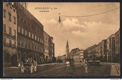 AK Mühldorf a. Inn, Blick in die Hauptstrasse