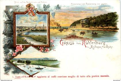 Gruss aus Mülheim Ruhr Kahlenberg - Litho