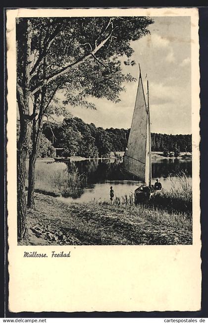 AK Müllrose, Freibad mit Segelboot