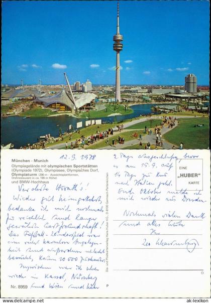 Ansichtskarte Milbertshofen-München Olympiapark - Fernsehturm 1978