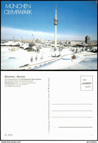 Milbertshofen-München Olympiapark Olympiaturm verschneit im Winter 1980
