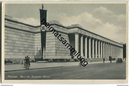 München - Haus der Deutschen Kunst - Flagge - Briefstempel Luftfl. Nachr. Schule - Verlag Carl Krueck München