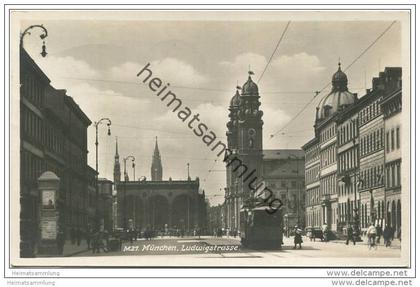 München - Ludwigstrasse - Foto-AK - Verlag Otto Zieher München gel. 1931