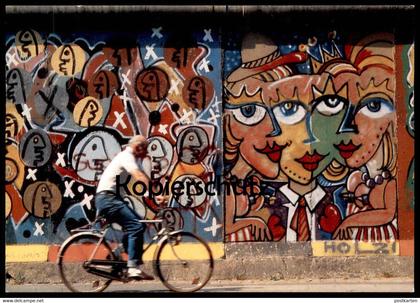 ÄLTERE POSTKARTE BERLINER MAUER 1987 THE WALL LE MUR BERLIN FAHRRAD bike AK postcard Ansichtskarte cpa
