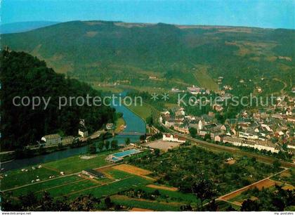 Bad Nassau mit Burg Nassau Fliegeraufnahme