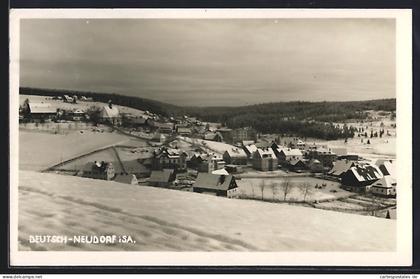 AK Deutsch-Neudorf i. Sa., Ortsansicht im Winter