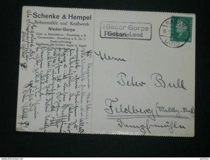 Bobermühle und Kraftwerk - Schenke & Hempel in Nieder-Gorpe / Gorzupia Dolna b. Lebus , Sagan , Feldberg , Ganzsache !!!