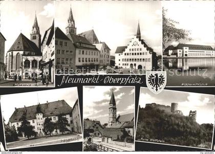 Neumarkt Oberpfalz Pfarrkirche Rathaus Moedchenmittelschule Ruine Wolfstein