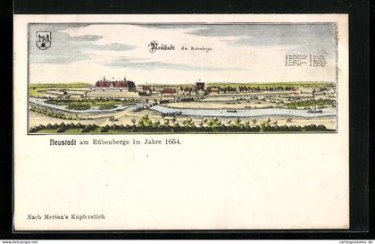 AK Neustadt am Rübenberge, Ortsansicht im Jahre 1654