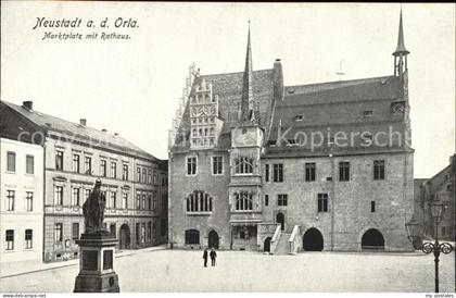 Neustadt Orla Marktplatz Rathaus Denkmal