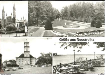 70101977 Neustrelitz Neustrelitz Kirche Park See x 1984 Neustrelitz