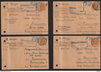 Kriegsschädenamt , 1946 , Nienburg / Weser , 4 Dokument , Krieg , Bombardierung !!!