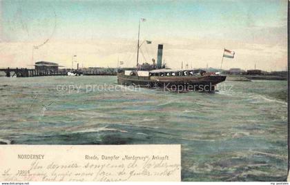 NORDERNEY Nordseebad Rhede Dampfer Norderney Ankunft