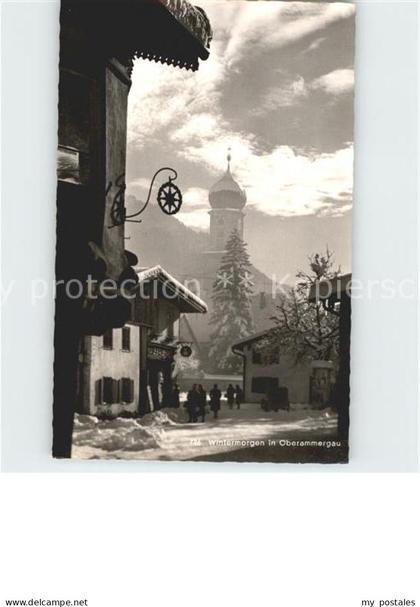 OBERAMMERGAU Bayern Wintermorgen in Oberammergau