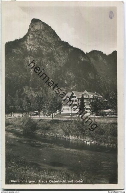 Oberammergau - Haus Osterbichl mit Kofel - Foto-Ansichtskarte - Verlag W. Pfingstl Oberammergau