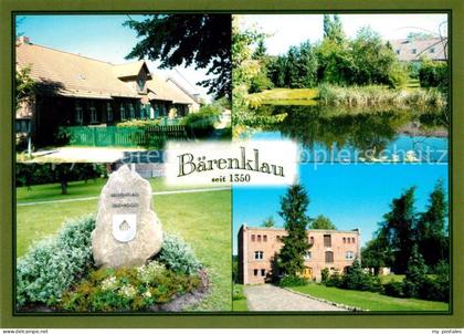 Baerenklau Havel Alte Dorfstrasse Teich Gedenkstein ehem Kornspeicher