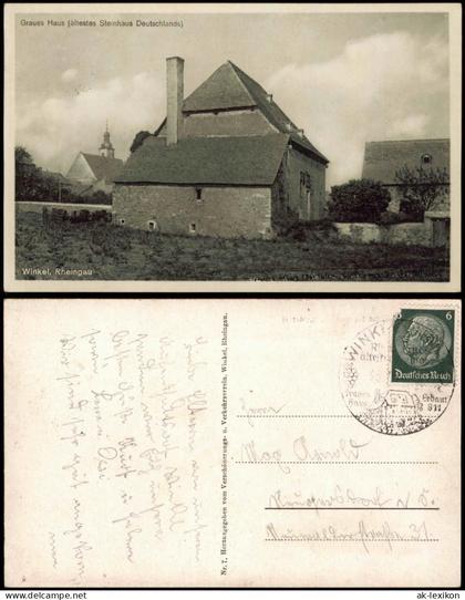 Oestrich-Winkel Graues Haus (ältestes Steinhaus Deutschlands) 1938