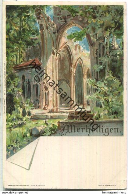 Allerheiligen - Künstlerkarte - Verlag J. Velten Karlsruhe