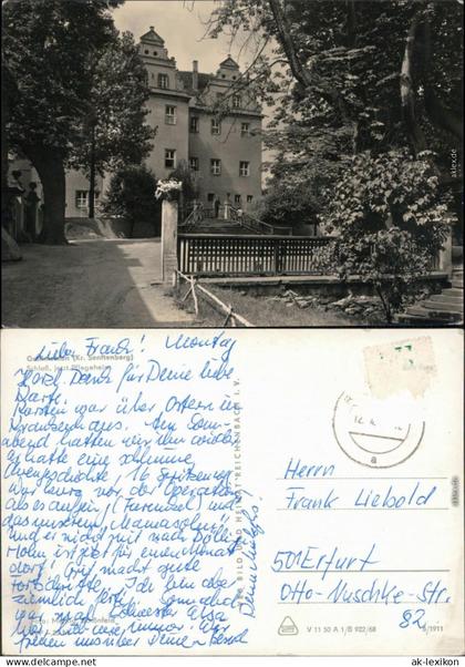 Ansichtskarte Großkmehlen-Ortrand Schloß 1968