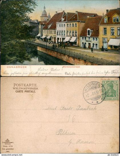 Ansichtskarte Osnabrück Herrenteichstrasse 1904