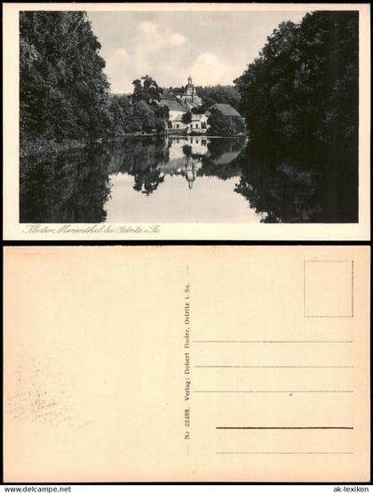 Ostritz (Oberlausitz) Wostrowc Kloster St. Marienthal - Flußpartie 1928