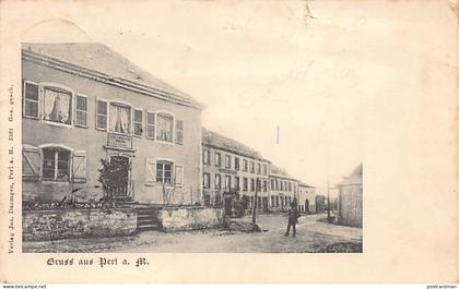 Deutschland - PERL - Tabak u. Manufaktur Handlung A. Narher - DIE POSTKARTE HAT OBEN IN DER MITTE EINEN KLEINEN RISS
