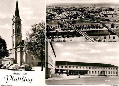 Plattling Isar Bayern Kirche Luftaufnahme