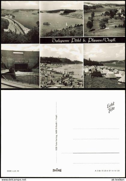 Ansichtskarte Pöhl Talsperre 1986