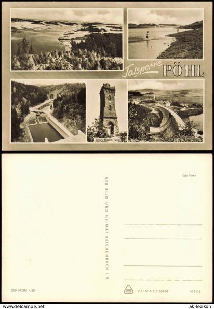 Ansichtskarte Pöhl Talsperre MB 1966