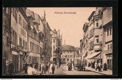 AK Pössneck, Blick auf die Breitestrasse