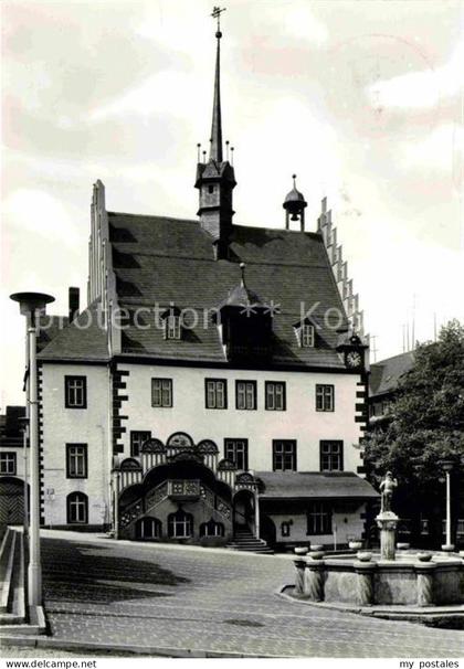 Poessneck Rathaus Brunnen