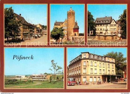 Poessneck Schuhgasse Weisser Turm Markt Poessneck Ost Hotel Posthirsch