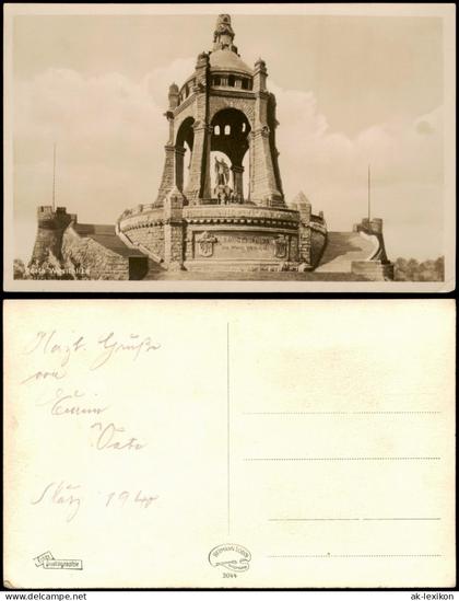 Ansichtskarte Porta Westfalica Kaiser-Wilhelm-Denkmal Porta Westfalica 1920