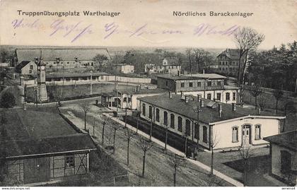 AK Posen Übungsplatz Warthelager Nördliches Barackenlager Posen 1915 gelaufen