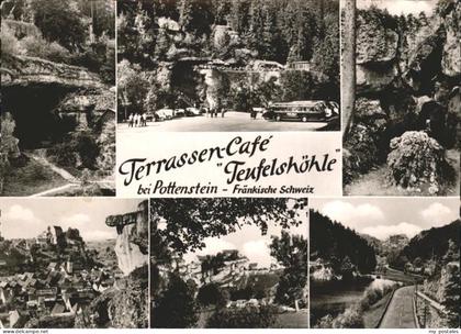 Pottenstein Oberfranken Terrassen-Cafe Teufelshoehle